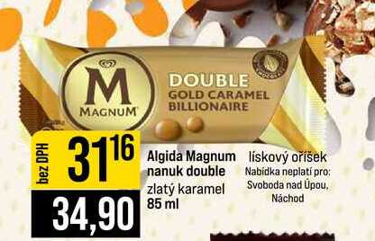 Algida Magnum nanuk double zlatý karamel 85 ml 