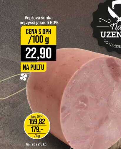 Vepřová šunka nejvyšší jakosti 90% 100g