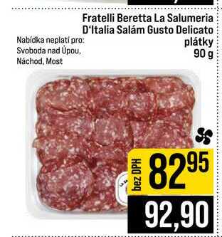 Fratelli Beretta La Salumeria D'Italia Salam Gusto Delicato plátky 90 g
