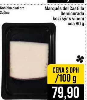 Marqués del Castillo Semicurado kozí sýr s vínem cca 80 g