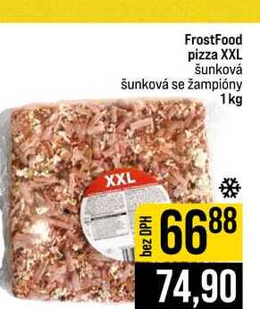 FrostFood pizza XXL šunková šunková se žampióny 1kg