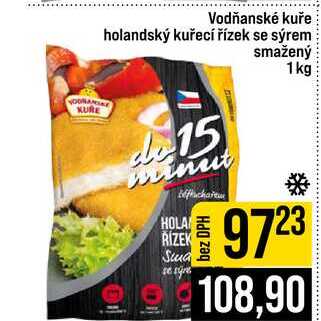 Vodňanské kuře holandský kuřecí řízek se sýrem smažený 1kg 