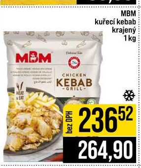 MBM kuřecí kebab krajený 1kg 