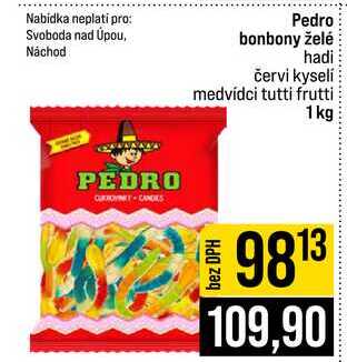 Pedro bonbony želé hadi červi kyselí medvídci tutti frutti 1kg