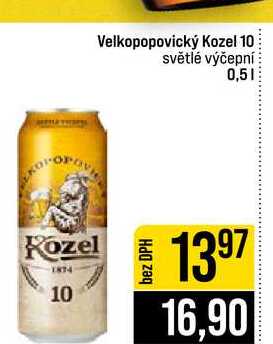 Velkopopovický Kozel 10 světlé výčepní 0,5l