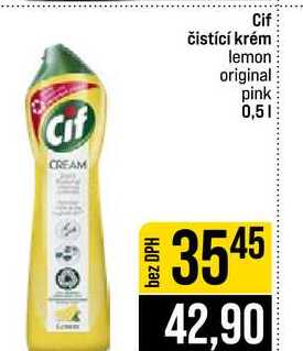 Cif čistící krém lemon original pink 0,51 