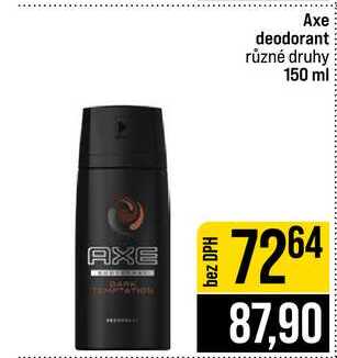 Axe deodorant různé druhy 150 ml