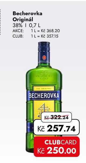 Becherovka Originál 38% 0,7 L