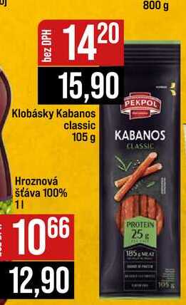 Klobásky Kabanos classic 800 g