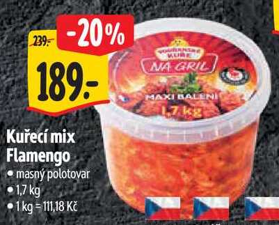 Kuřecí mix Flamengo, 1,7 kg