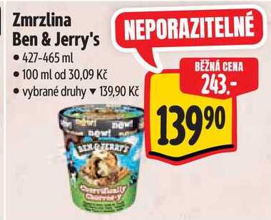 Zmrzlina Ben & Jerry's, 427-465 ml 