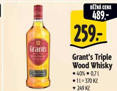 Grant's Triple Wood Whisky, 0,7 l