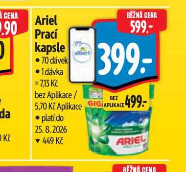 Ariel Prací kapsle 70 dávek