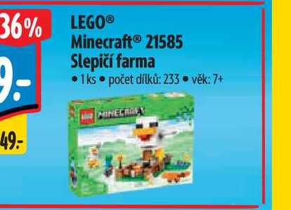 LEGO® Minecraft  21585 Slepičí farma Albert