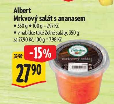 Albert Mrkvový salát s ananasem 350 g