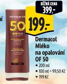 Dermacol Mléko na opalování OF 50, 200 ml Albert