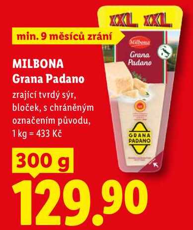 MILBONA Grana Padano, 300 g