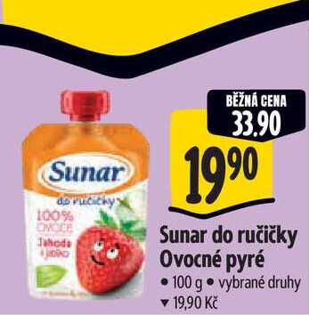   Sunar do ručičky Ovocné pyré 100 g  