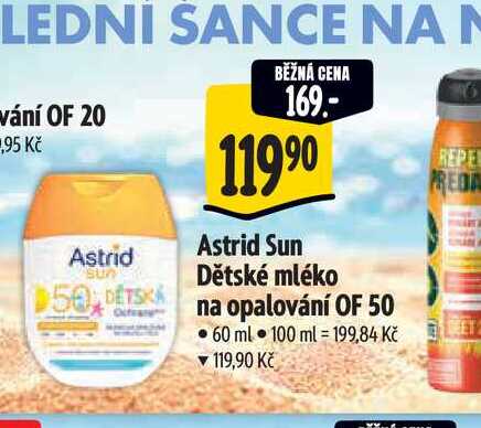   Astrid Sun Dětské mléko na opalování OF 50 60 ml  