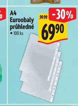 A4 Euroobaly průhledné   100 ks 
