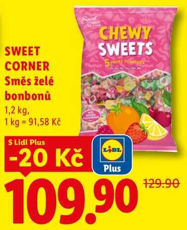 SWEET CORNER Směs želé bonbonů, 1,2 kg