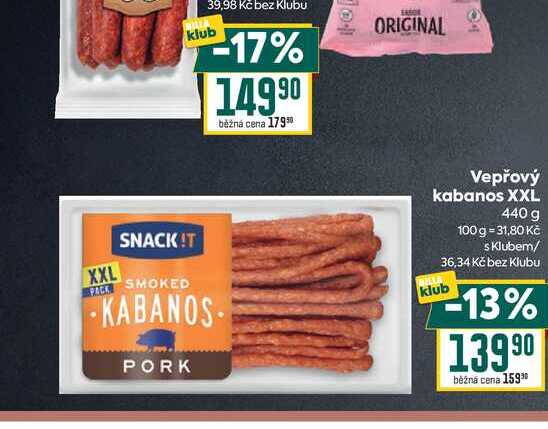 Vepřový kabanos XXL 440 g