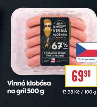 Vinná klobása na gril 500 g