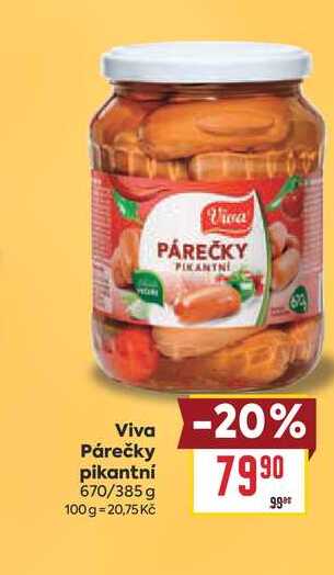 Viva Párečky pikantní 670/385 g 