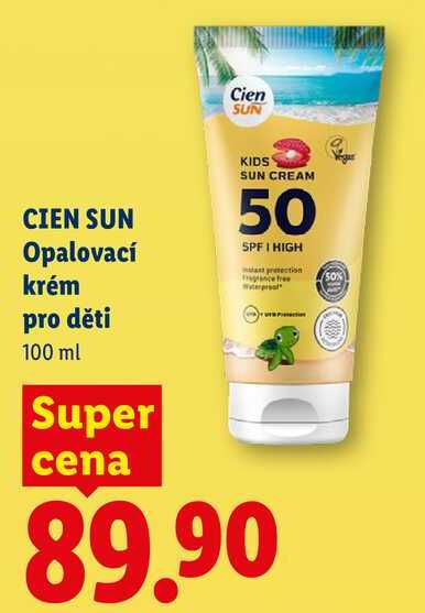 CIEN SUN Opalovací krém pro děti, 100 ml