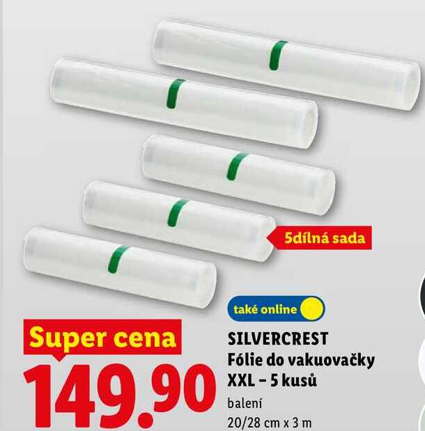 SILVERCREST Fólie do vakuovačky XXL - 5 kusů