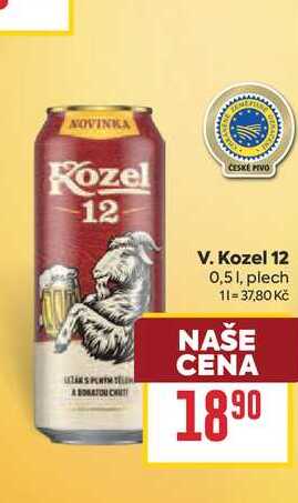 V. Kozel 12 0,51, plech