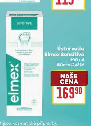 Ústní voda Elmex Sensitive 400 ml BILLA
