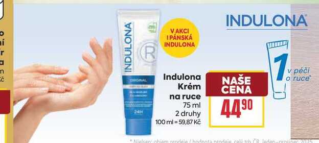 Indulona krém na ruce 75ml, vybrané druhy