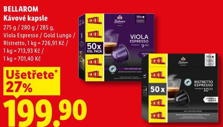 BELLAROM Kávové kapsle, 275 g/280 g/285 g