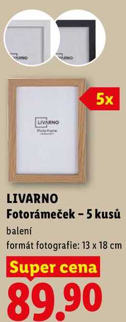 LIVARNO Fotorámeček - 5 kusů, balení