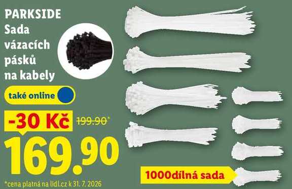 PARKSIDE Sada vázacích pásků na kabely