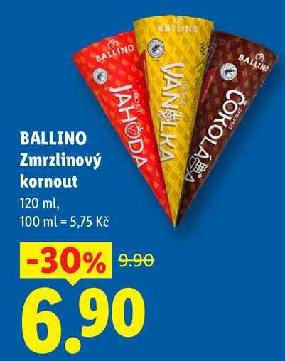 BALLINO Zmrzlinový kornout, 120 ml