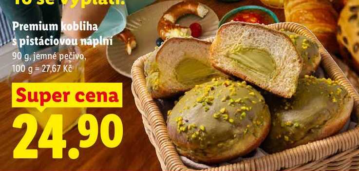 Premium kobliha s pistáciovou náplní, 90 g