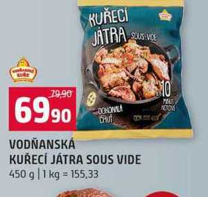 VODŇANSKÁ KUŘECÍ JÁTRA SOUS VIDE 450 g