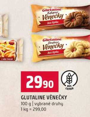 GLUTALINE VĚNEČKY 100 g vybrané druhy