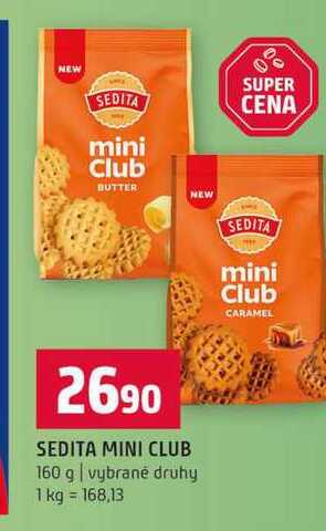 SEDITA MINI CLUB 160 g vybrané druhy