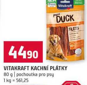 VITAKRAFT KACHNÍ PLÁTKY 80 g pochoutka pro psy