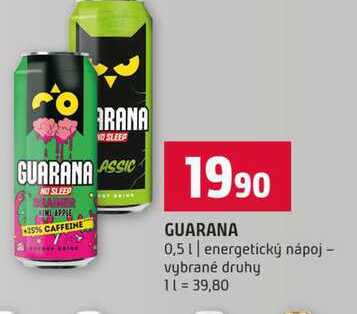 GUARANA 0,5l energetický nápoj vybrané druhy