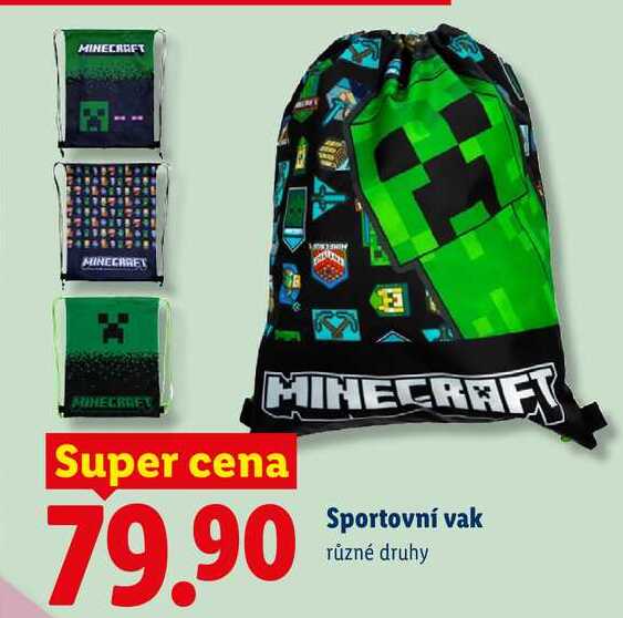 Sportovní vak, různé druhy 