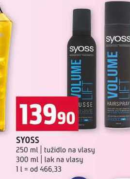 SYOSS 250 ml tužidlo na vlasy 300 ml lak na vlasy