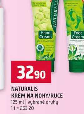 NATURALIS KRÉM NA NOHY/RUCE 125 ml vybrané druhy