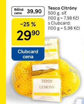 Tesco Citróny, 500 g. síť
