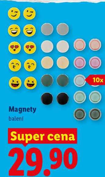 Magnety, balení 
