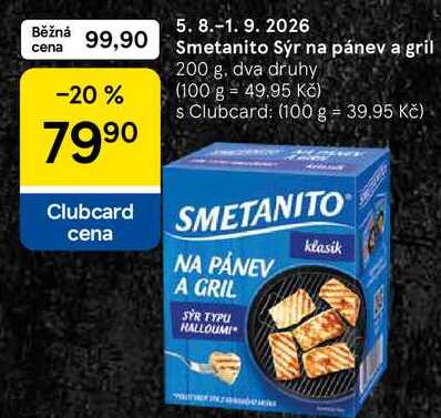 Smetanito Sýr na pánev a gril, 200 g