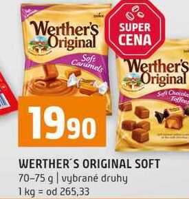 WERTHER'S ORIGINAL SOFT 70-75 g vybrané druhy 
